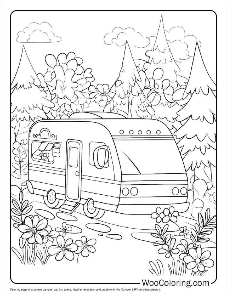 Printable Rv Coloring Sheets Printable Rv Coloring Sheets