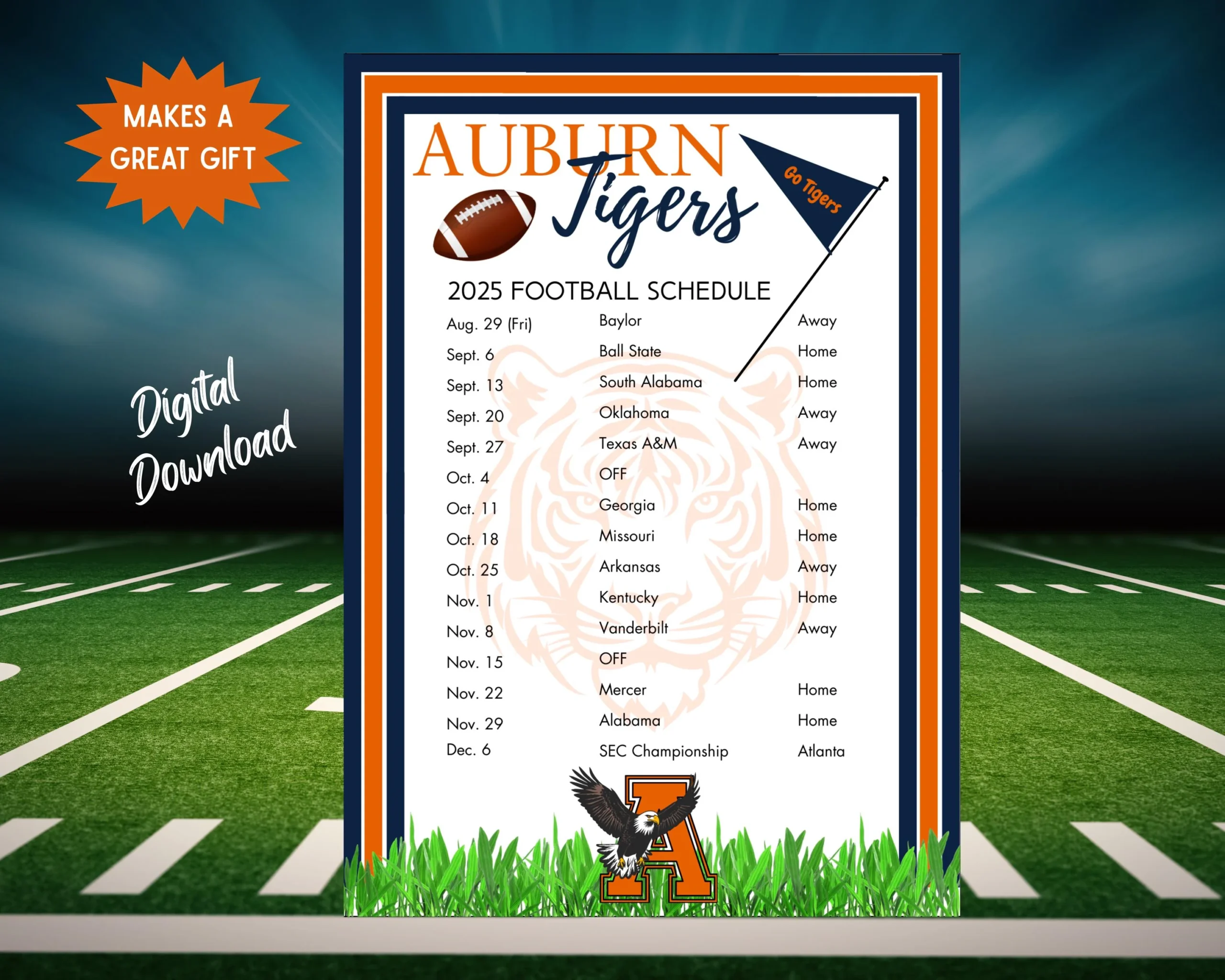 Printable Auburn Football Schedule Printable Auburn Football Schedule