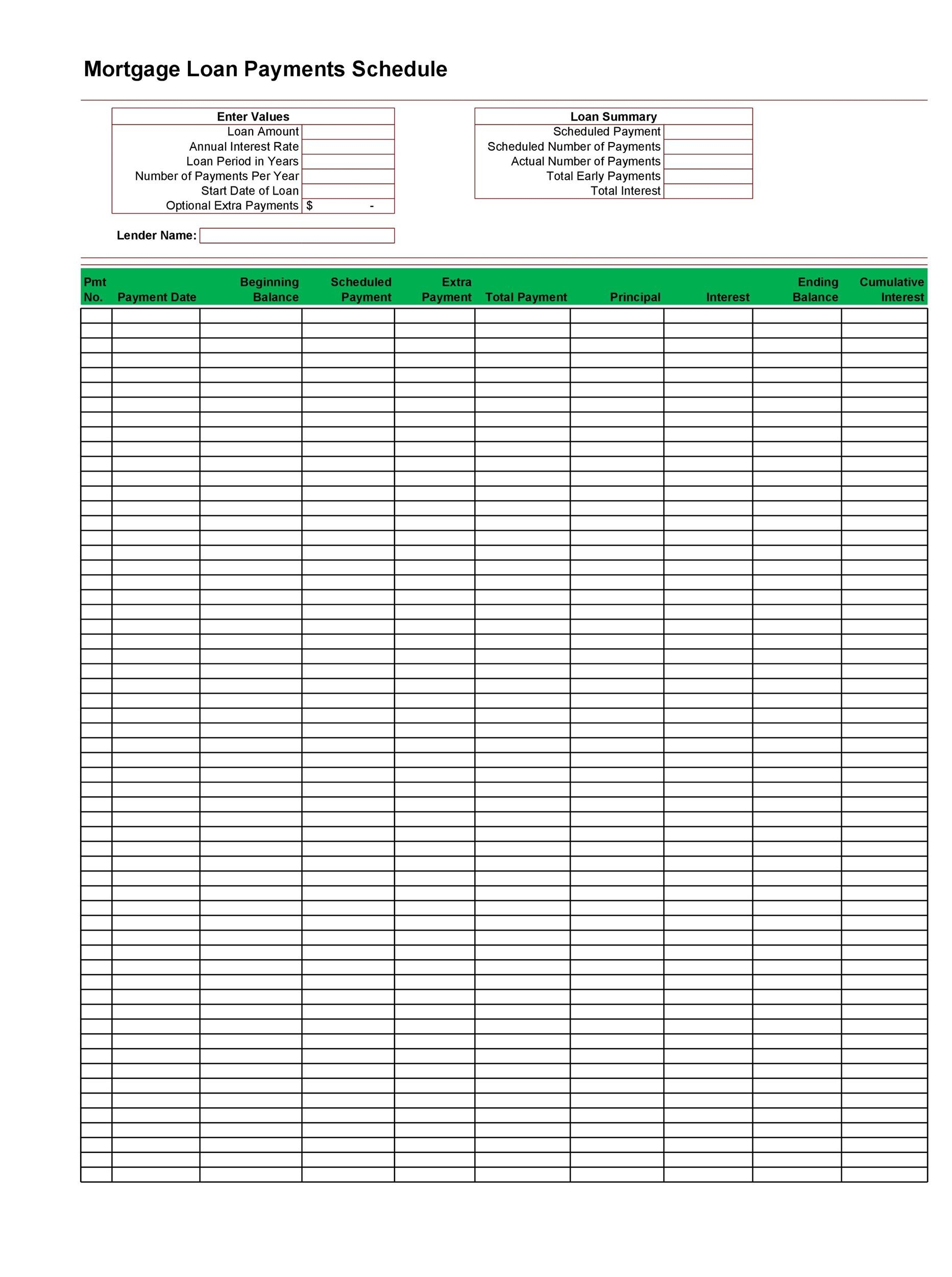 28 Tables To Calculate Loan Amortization Schedule Excel 