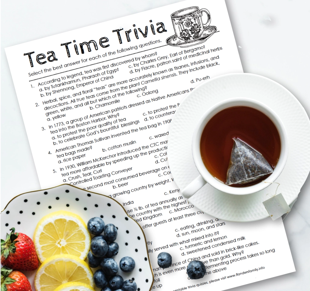 A Tea Time Trivia Test For Hot Tea Month Flanders Family Home Life
