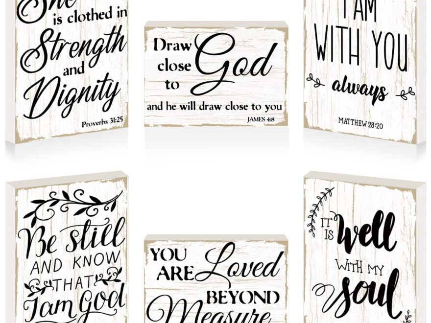Amazon Maitys 6 Pcs Bible Verse Mini Wood Signs Wooden