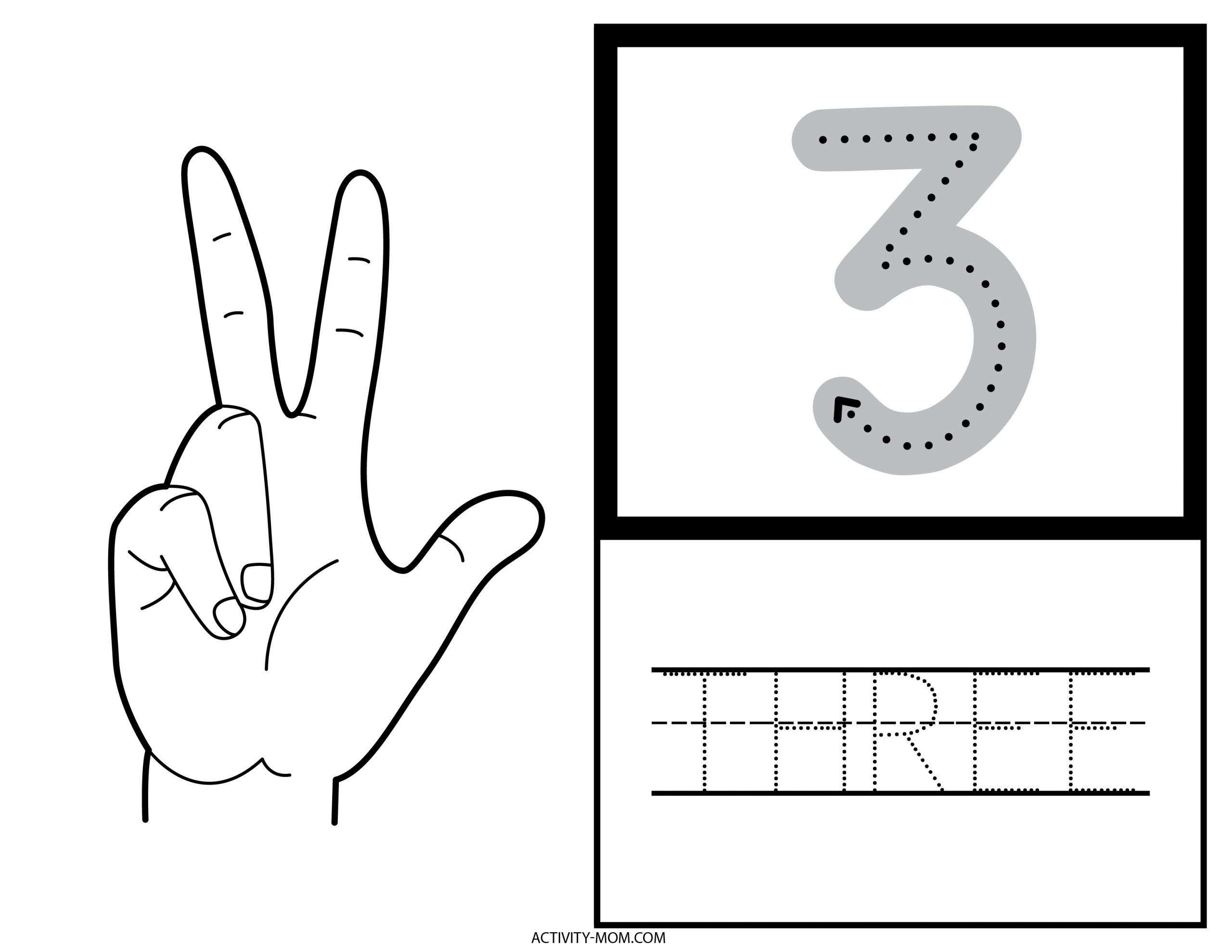 American Sign Language Numbers free Printable The Activity Mom