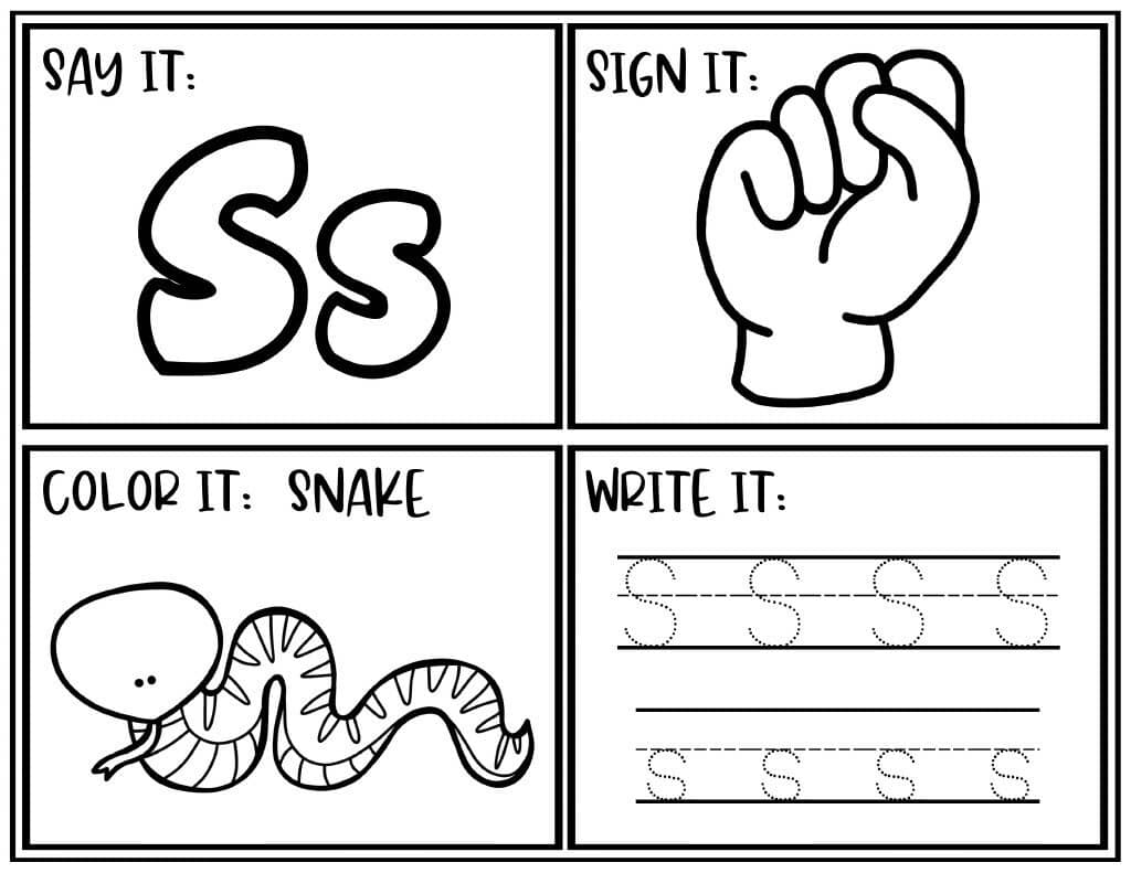 Beginner American Sign Language Worksheets Kids Activity Zone