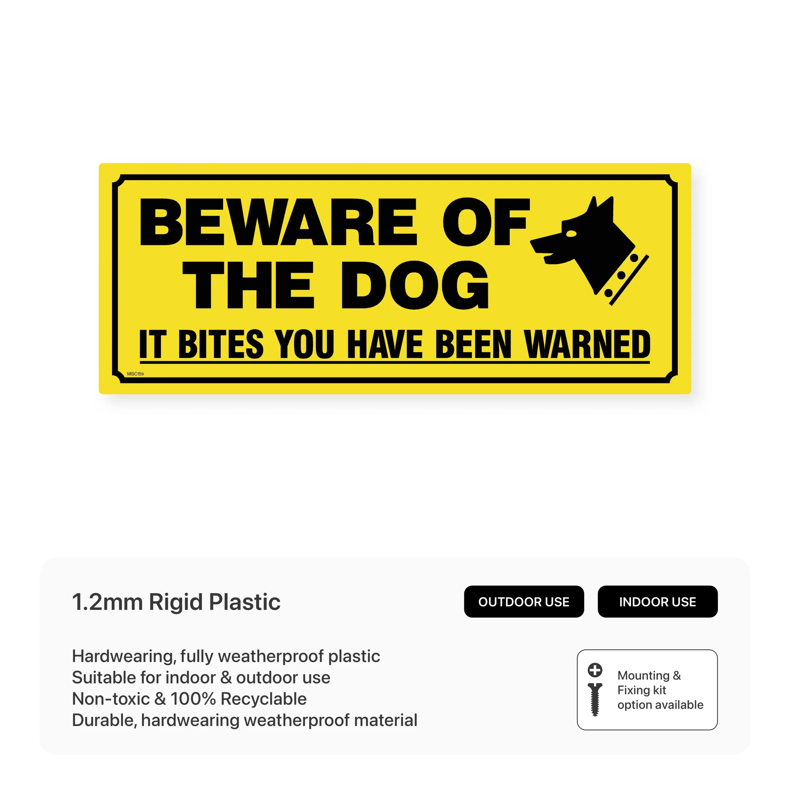 Beware Of Dog Sign It Bites Safety Signs amp Stickers Beware Of Dog Sign It Bites Safety Signs amp Stickers