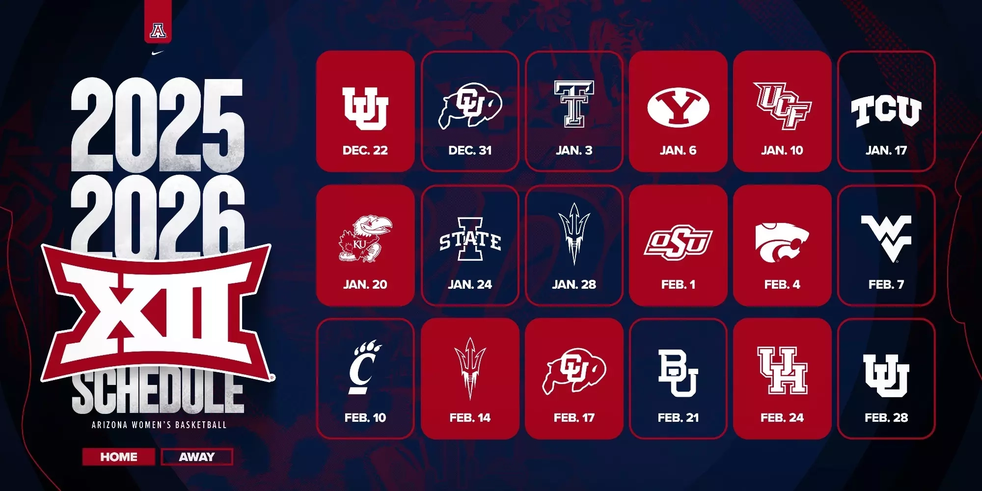 Big 12 Announces Dates Opponents For 2025 26 Conference Slate 