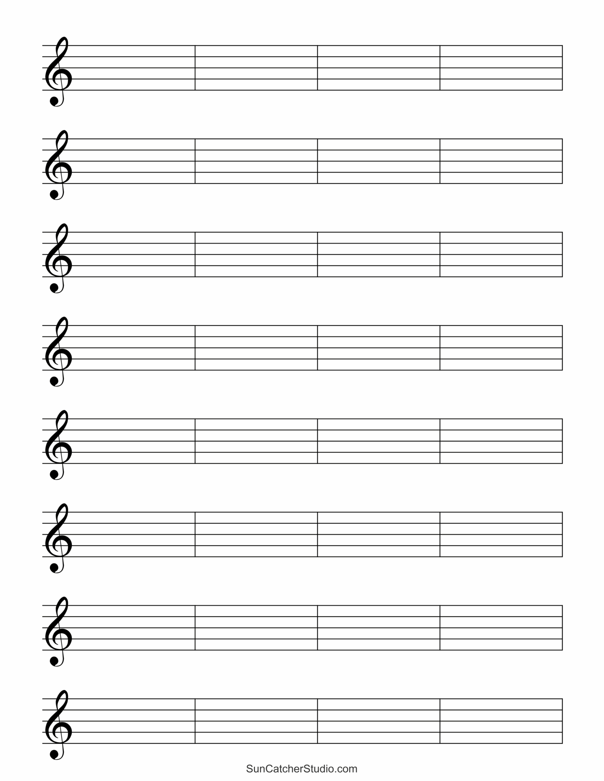 Blank Sheet Music Free Printable Staff Paper Free Printables 
