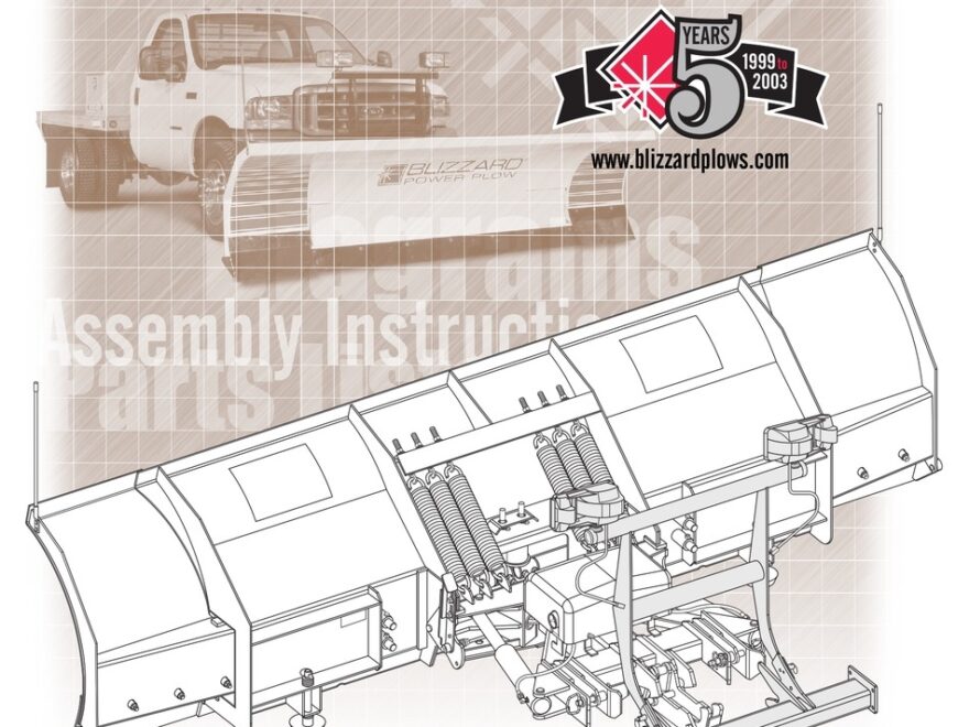 BLIZZARD POWER PLOW 8611 SNOW BLOWER ASSEMBLY amp OPERATION MANUAL