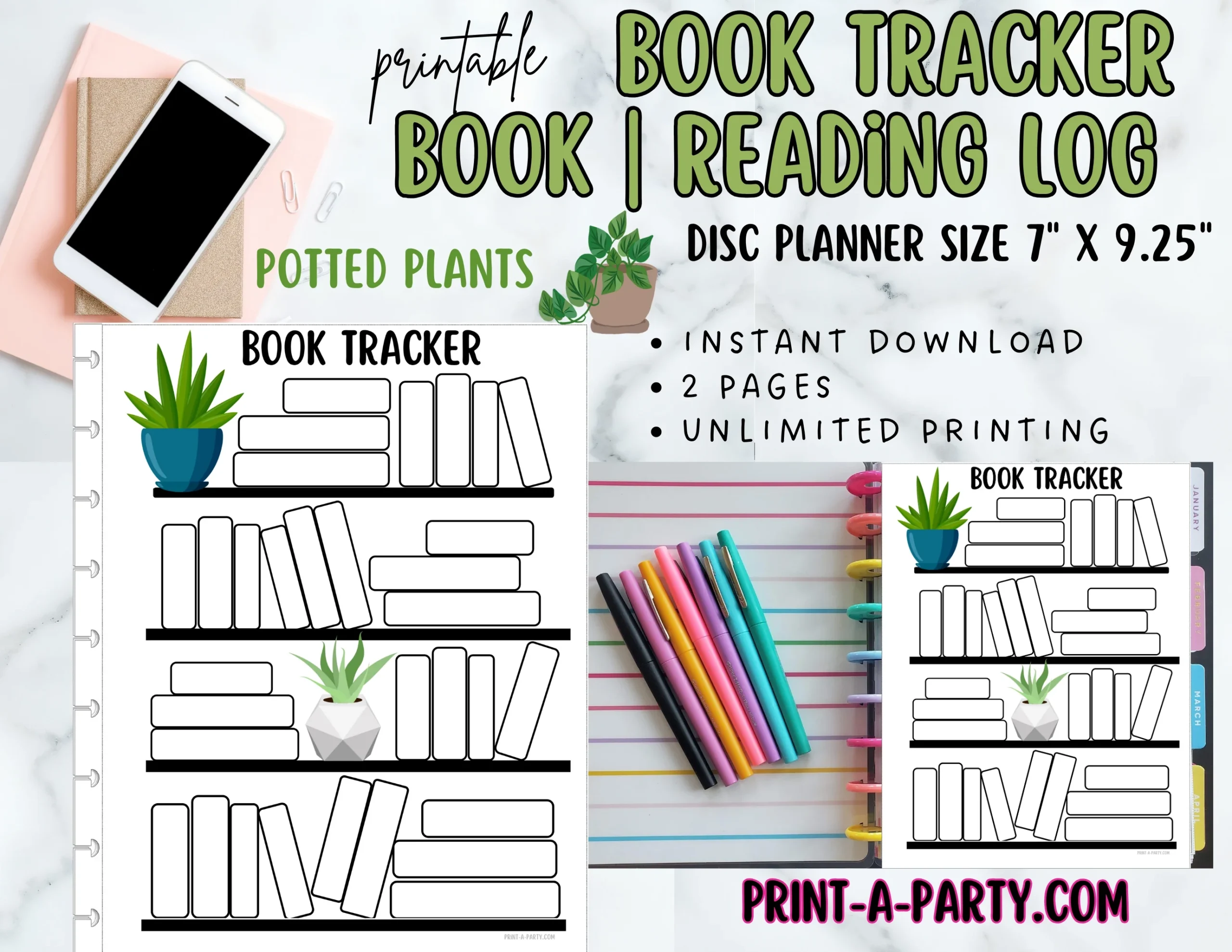 Printable Happy Planner Book Tracker