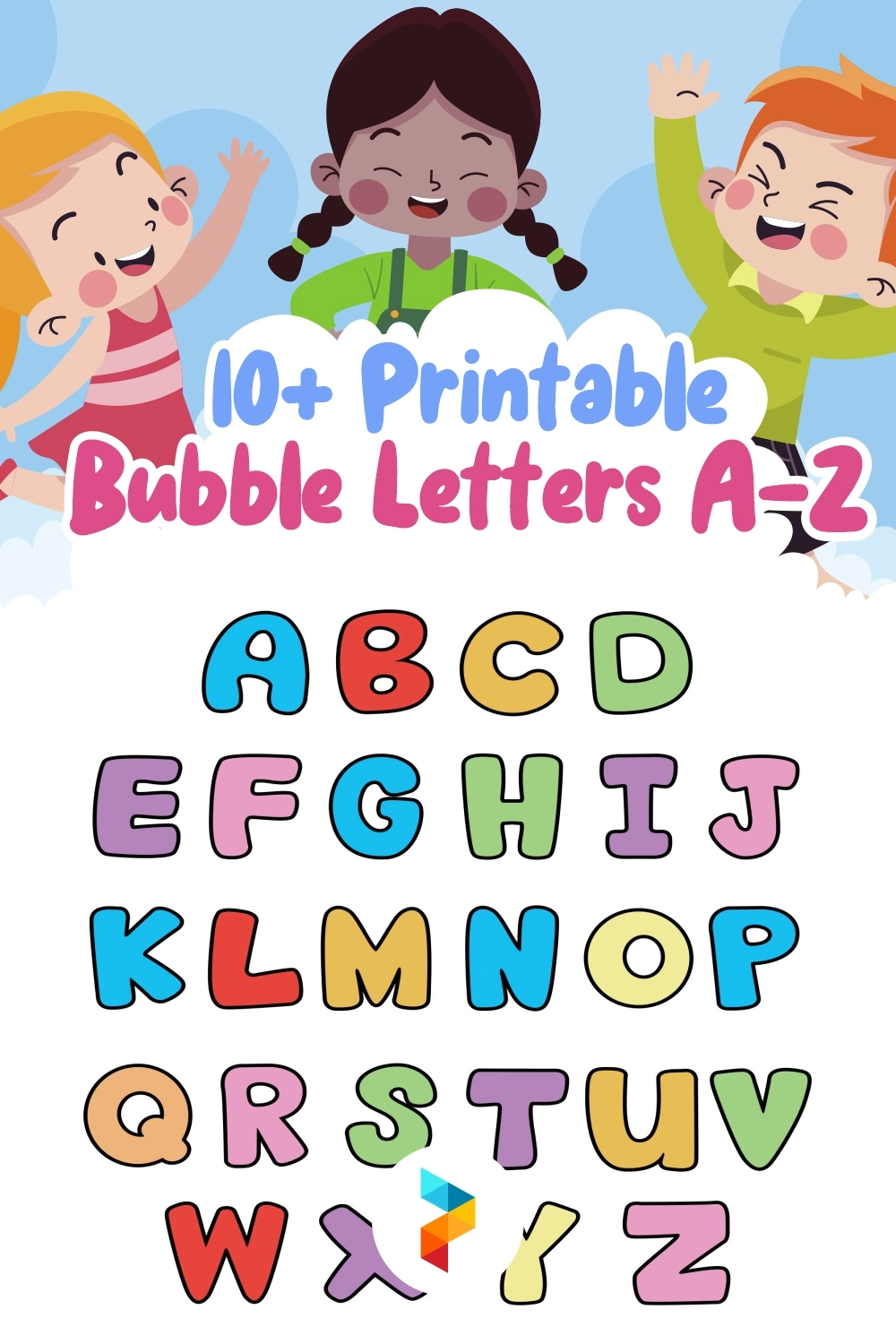 Bubble Letters Alphabet Printable Printable Party Favors