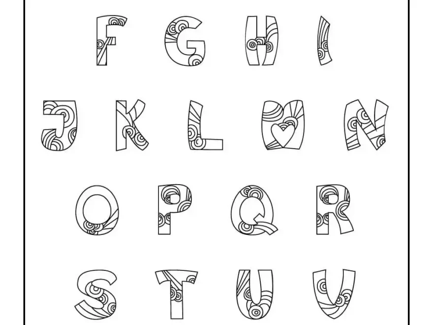 Bubble Letters Alphabet Printable Printable Party Favors