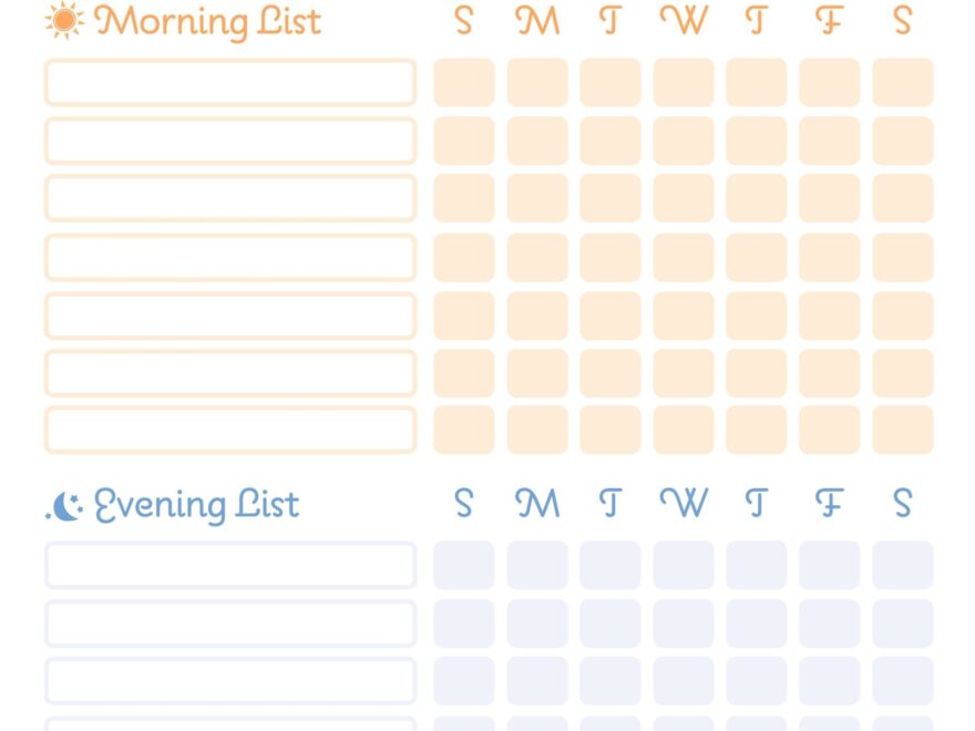 Check Check Done Checklist For Kids Printable Template