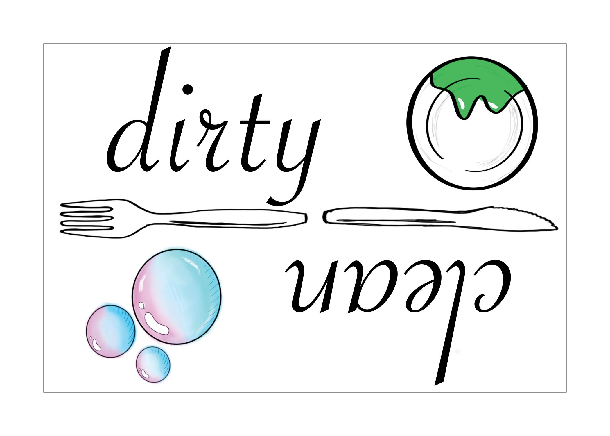 Printable Dishwasher Clean Dirty Sign
