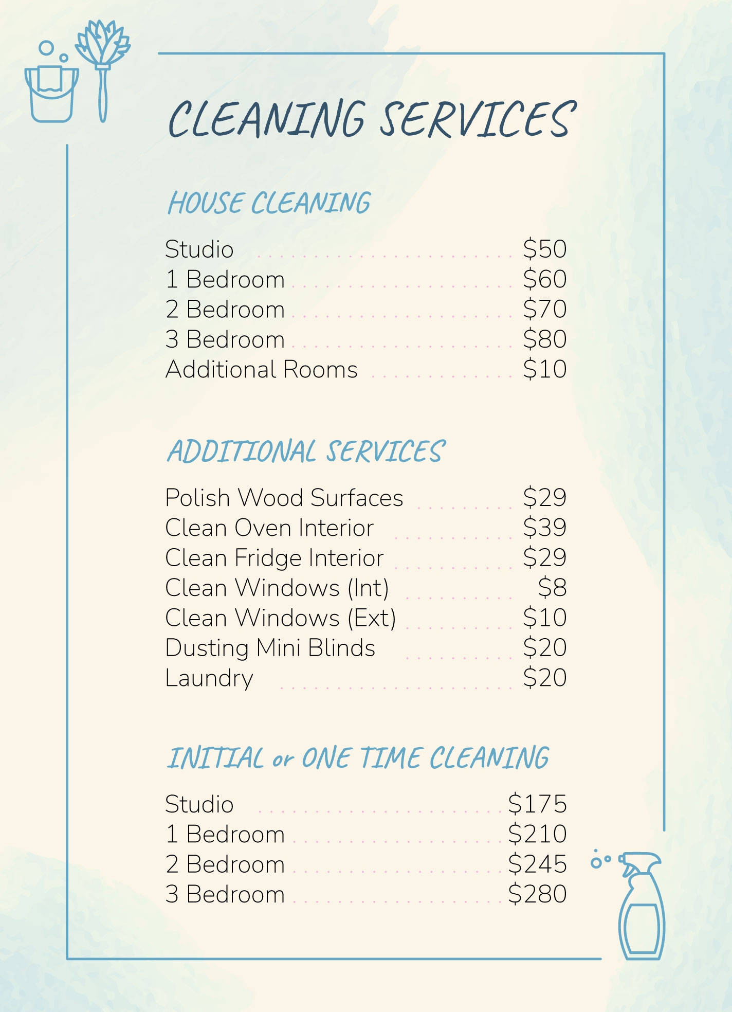 Commercial Cleaning Services Price List Free Google Docs Template Commercial Cleaning Services Price List Free Google Docs Template