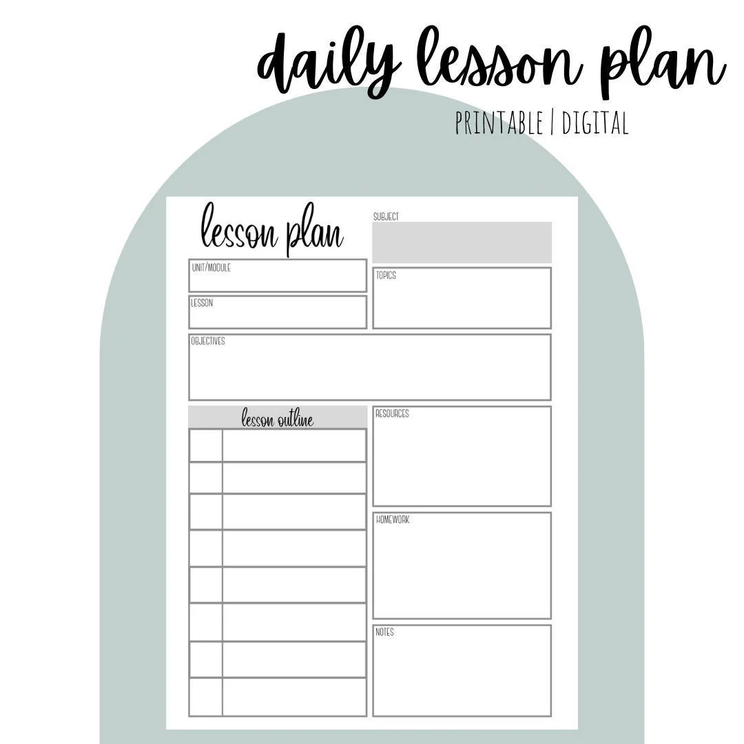 Teacher Day Planner Printable Teacher Day Planner Printable