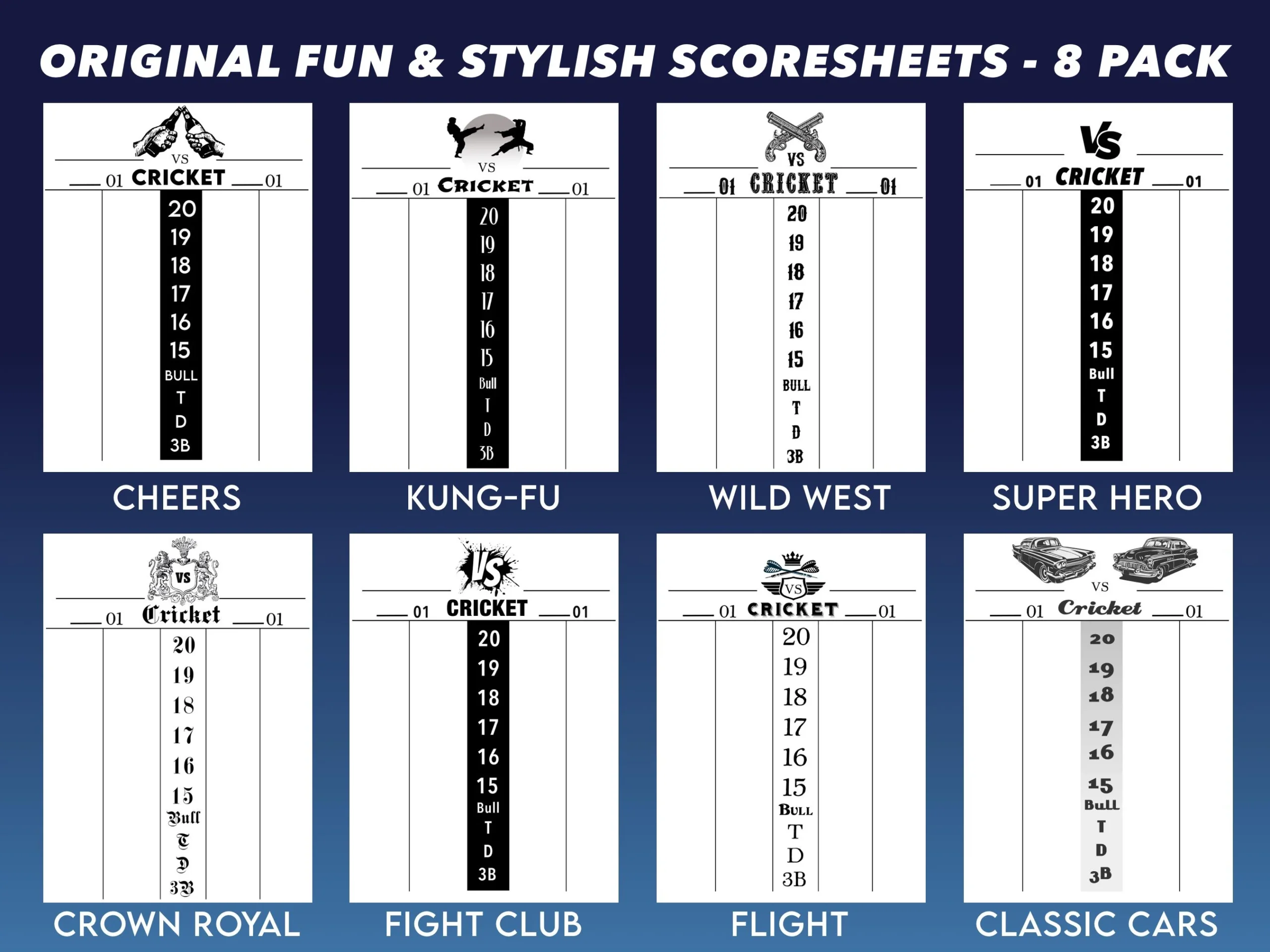 Das ORIGINAL FUN amp STYLISH Darts Scoreboard Printable Variety Pack 