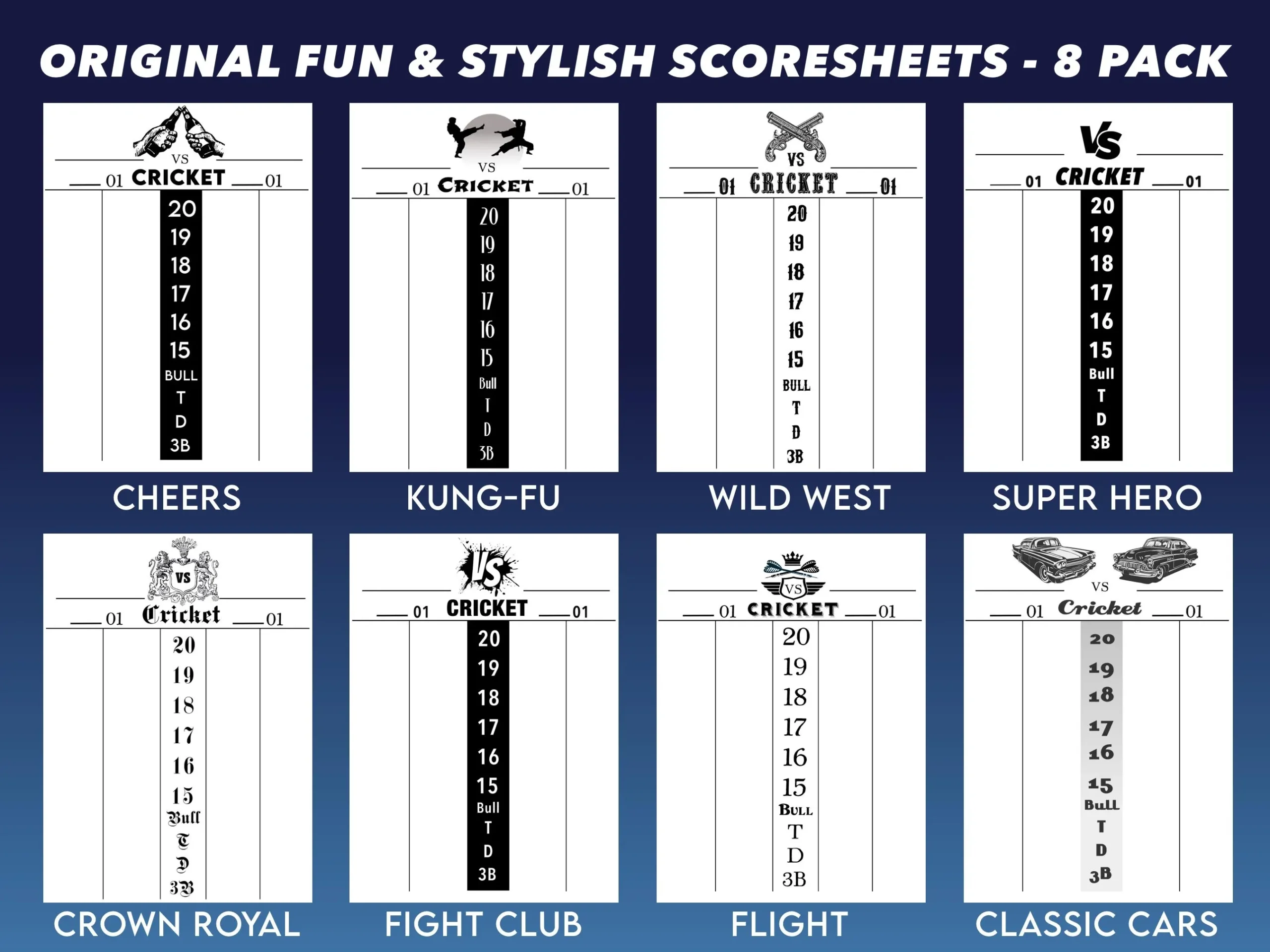 Das ORIGINAL FUN amp STYLISH Darts Scoreboard Printable Variety Pack 