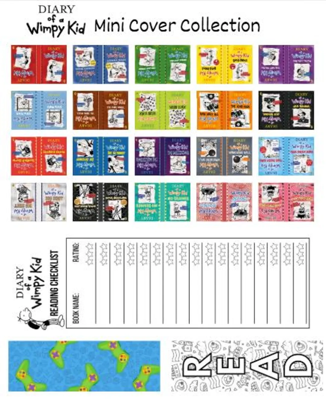 diary of a wimpy kid mini book covers printable miniature books