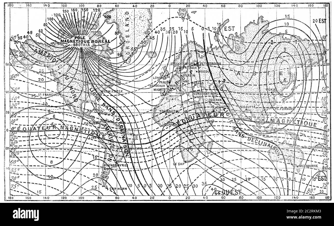 Printable World Magnetic Declination Chart Printable World Magnetic Declination Chart