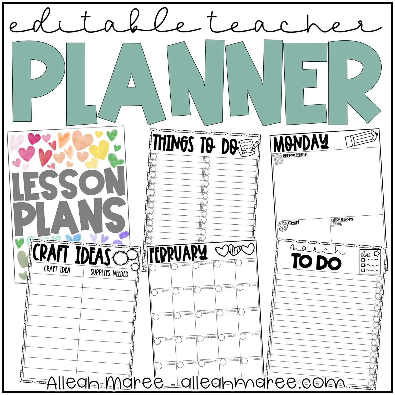 Printable Teacher Planner Cover Printable Teacher Planner Cover