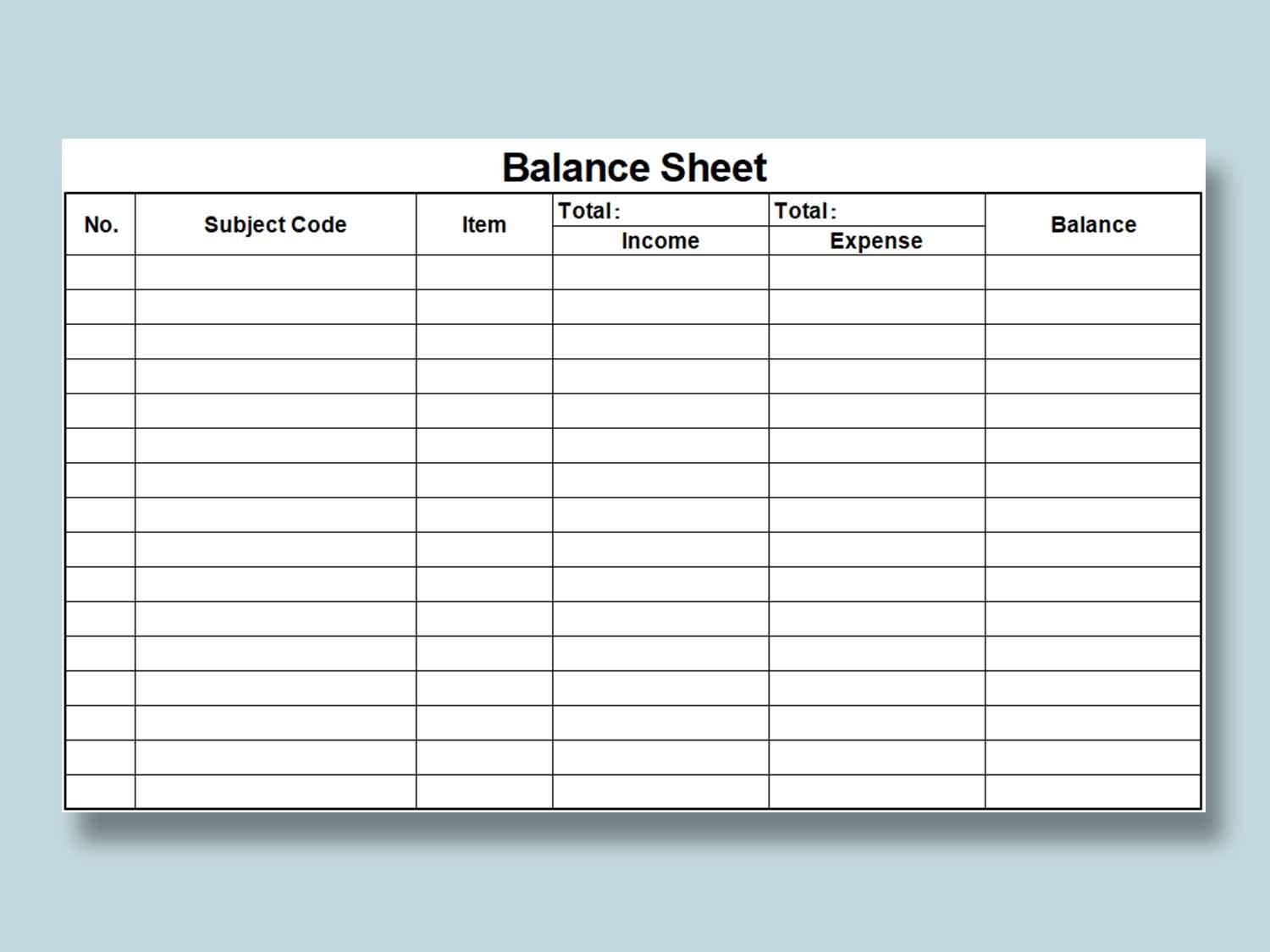 EXCEL Of Simple Balance Sheet xlsx WPS Free Templates EXCEL Of Simple Balance Sheet xlsx WPS Free Templates