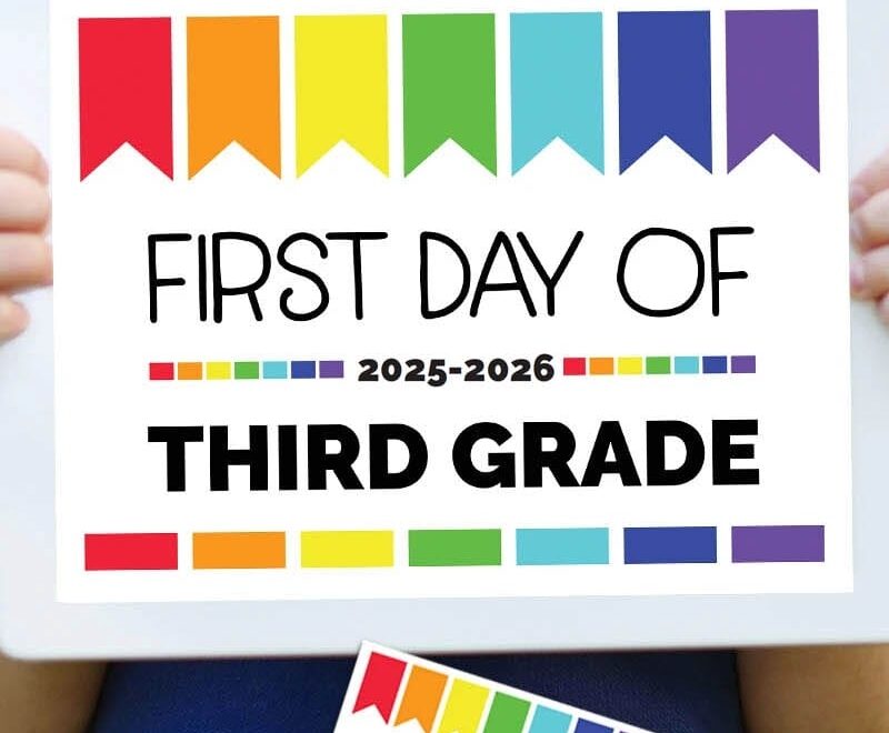 First Day Of School Signs 2025 2026 Free Printables For All Grades