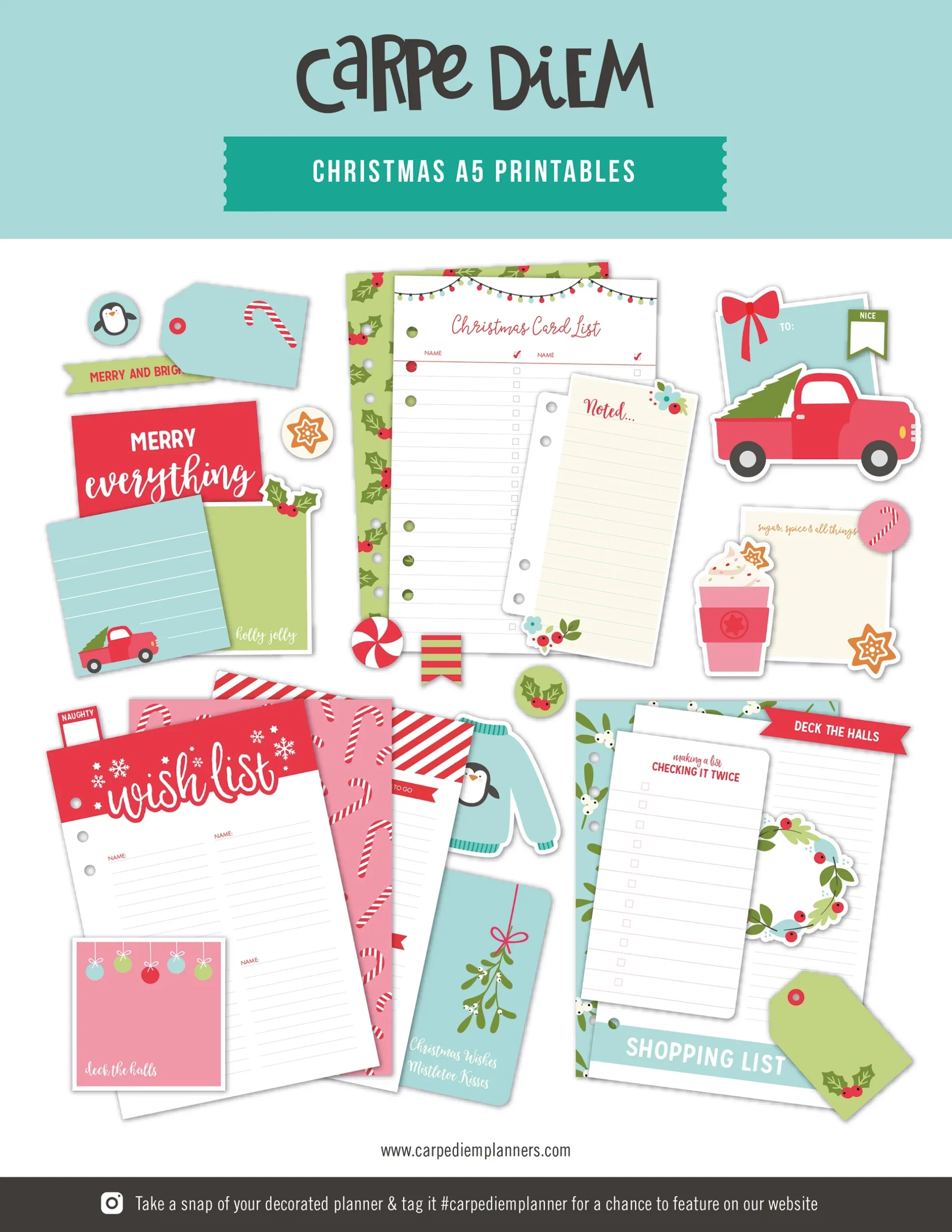 Free Christmas Happy Planner Printables