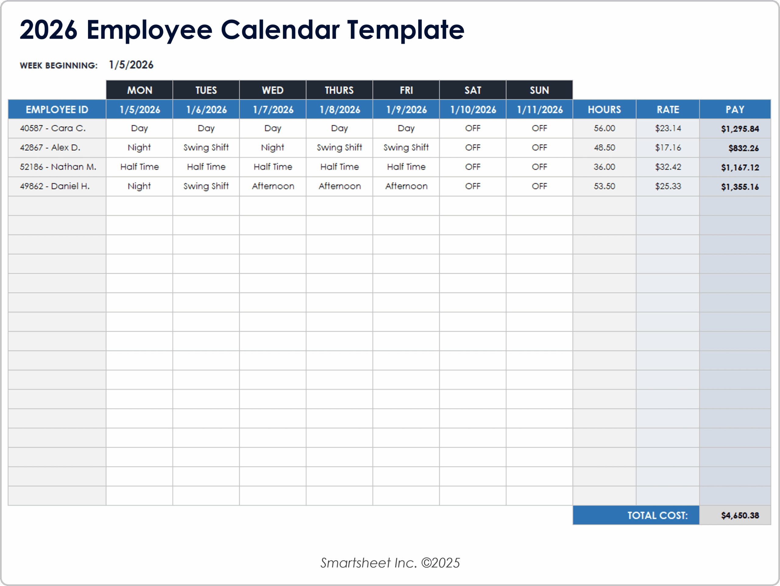 Free Excel Calendar Templates Free Excel Calendar Templates