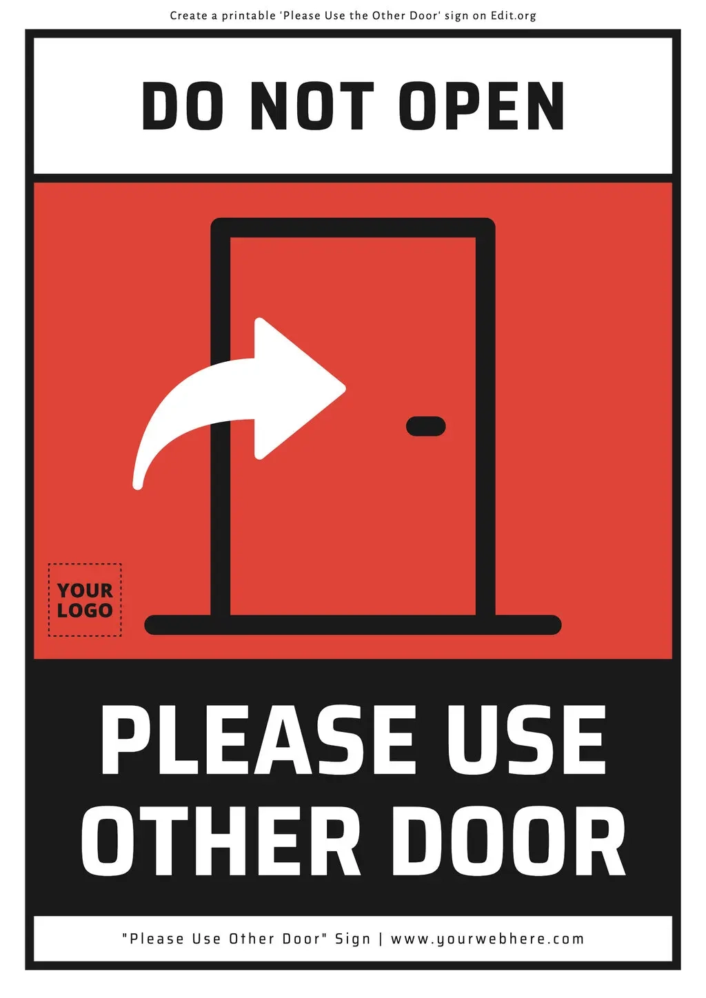 Printable Not Open Door Sign Printable Not Open Door Sign