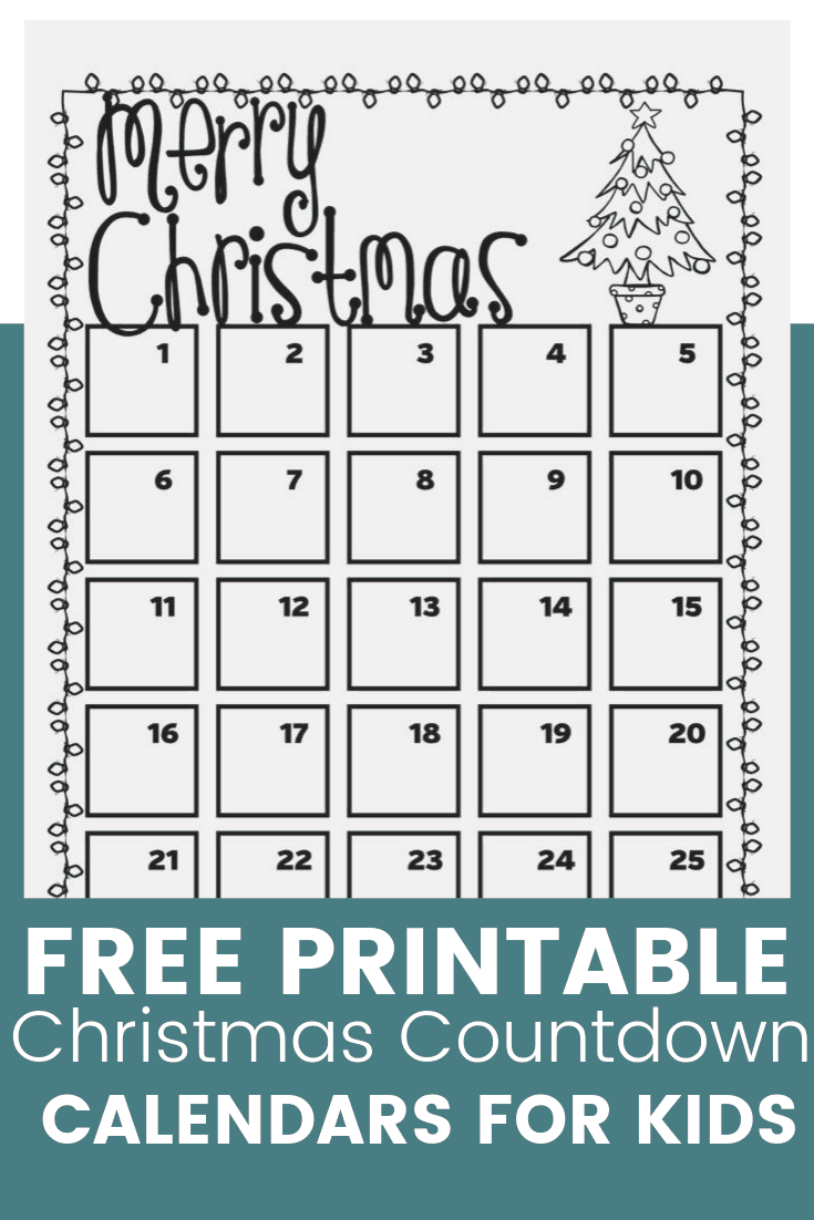 Printable Christmas Countdown Chart Printable Christmas Countdown Chart