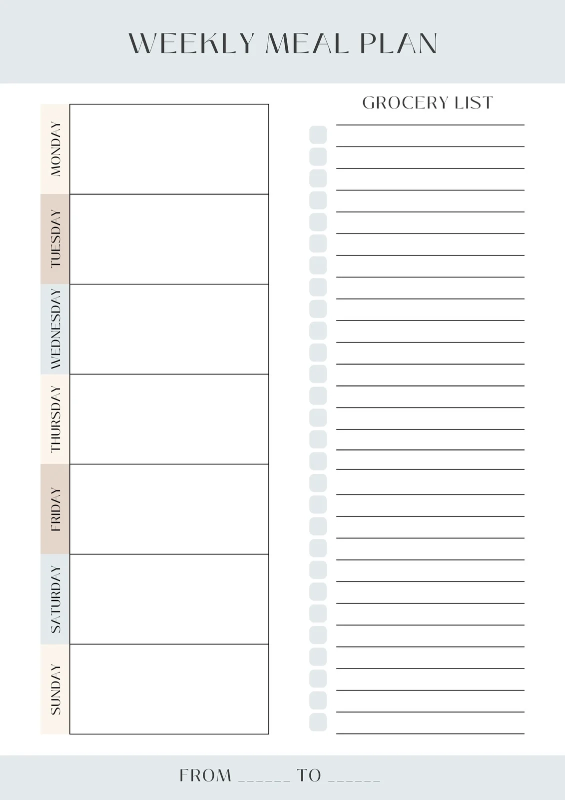 Free Printable Meal Planner Templates To Edit Online Canva Free Printable Meal Planner Templates To Edit Online Canva