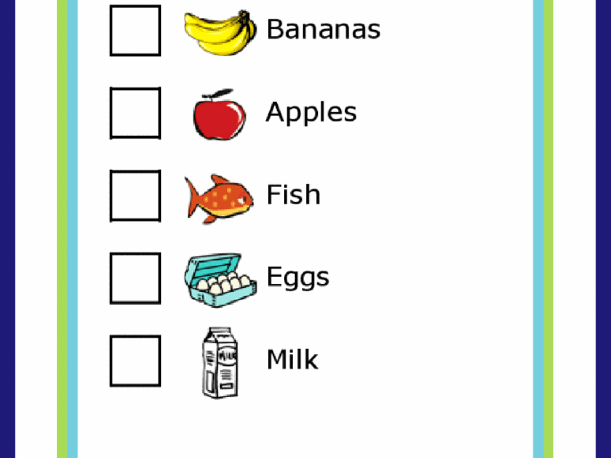 Free Printable Picture Grocery List For Kids