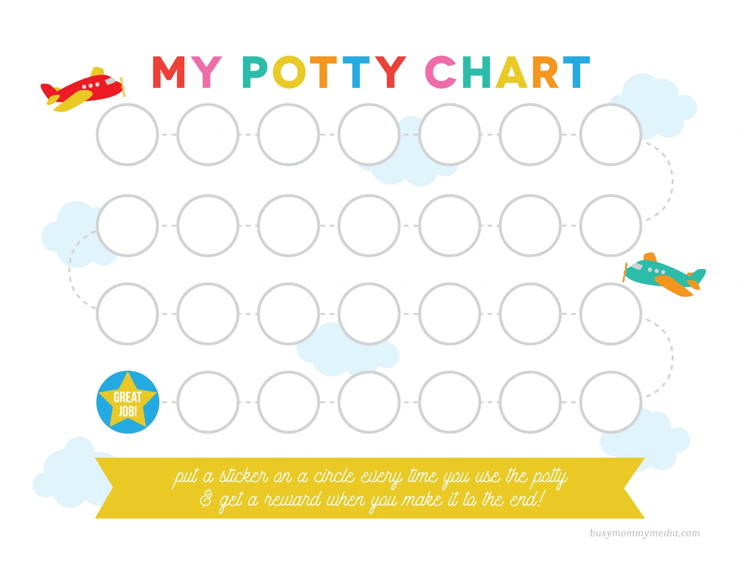 Free Printable Potty Training Chart Free Printable Potty Training Chart