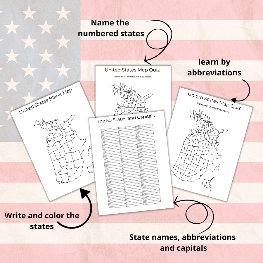 Us States Quiz Printable