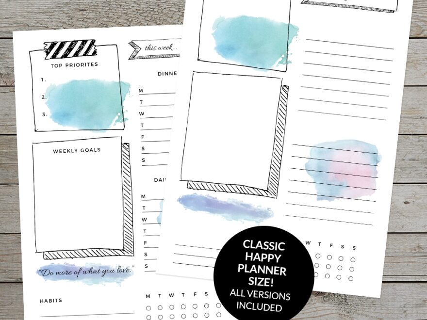 Happy Planner Bullet Journal Ideas Printables Space And Quiet
