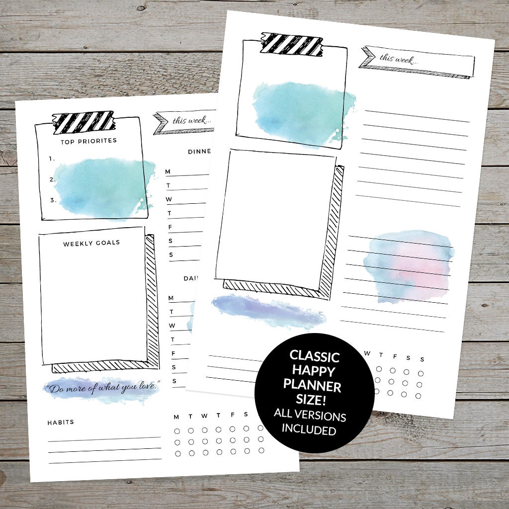 Happy Planner Bullet Journal Ideas Printables Space And Quiet