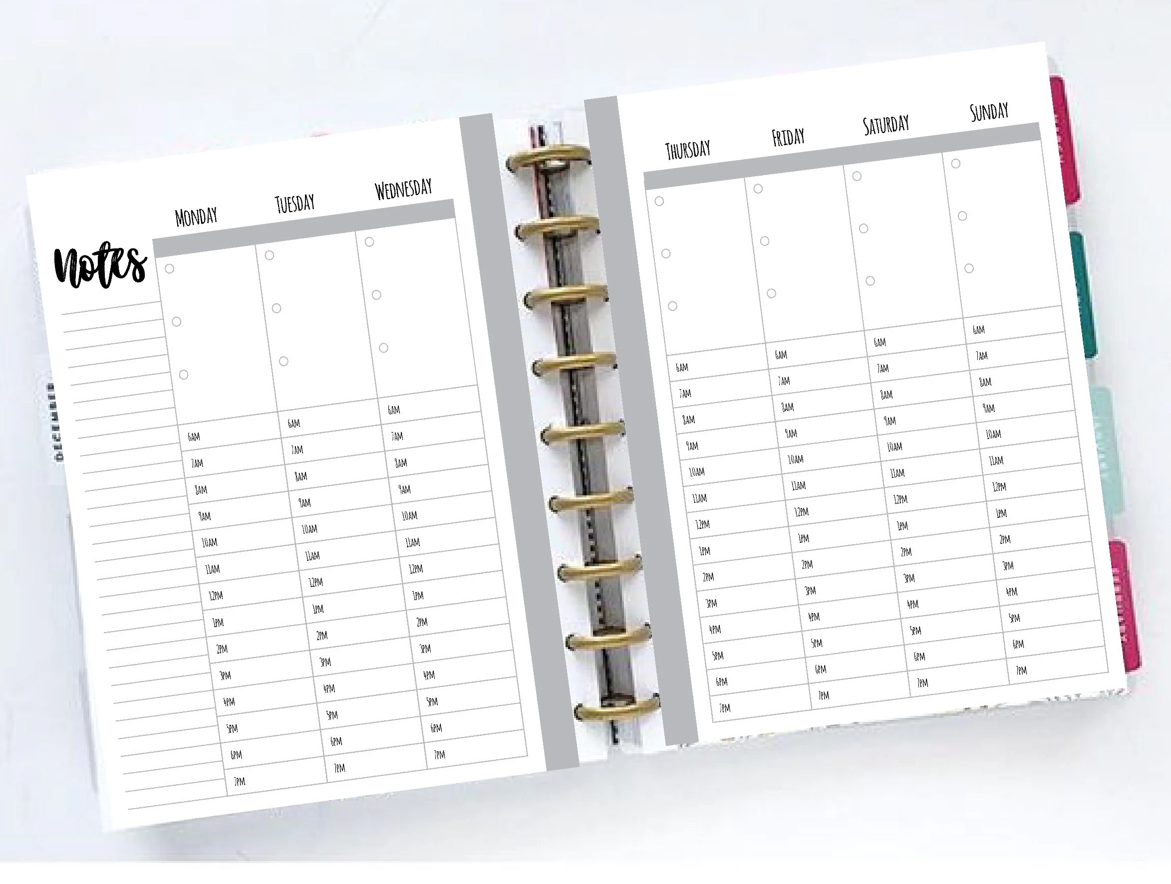 Printable Happy Planner Boxes Hourly