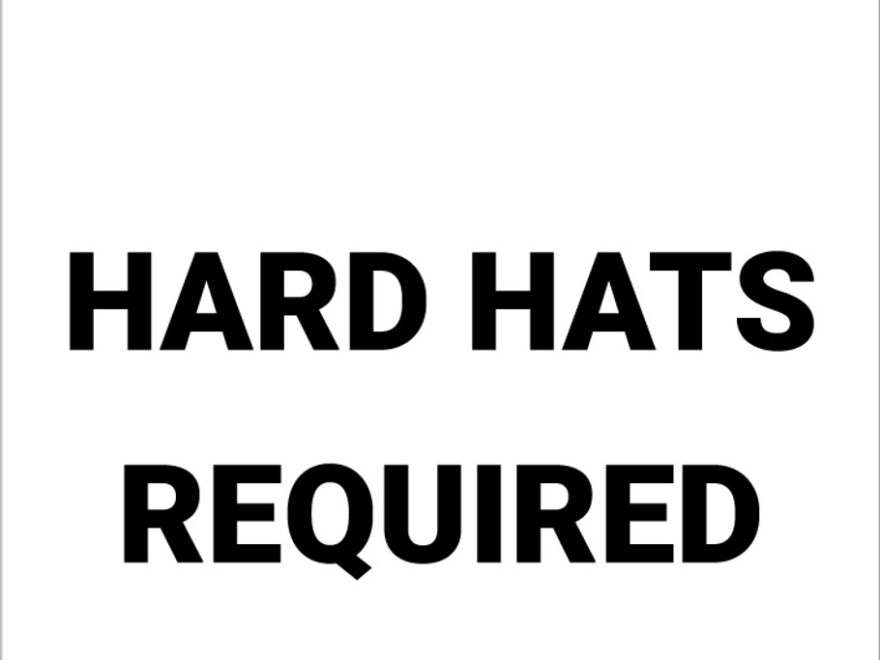 Hard Hats Required Portrait Wall Sign