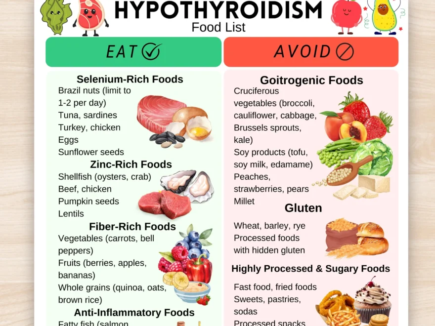 Hypothyroidism Food List Thyroid friendly Grocery List Gluten