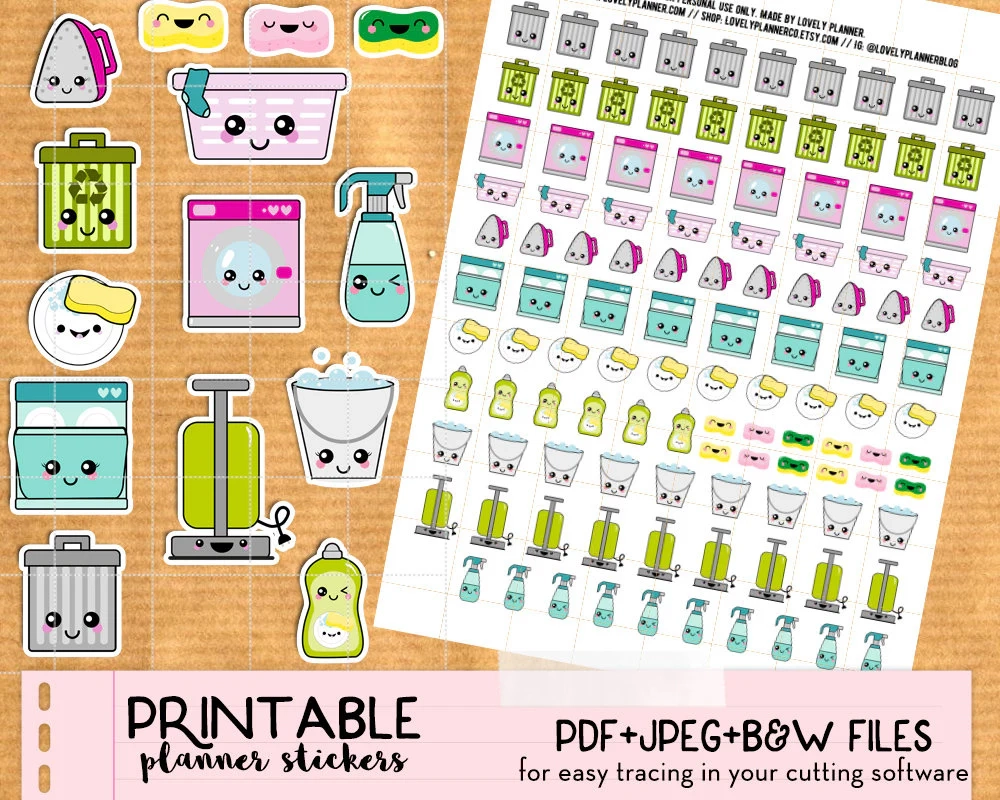 Printable Planner Kawaii Stickers Printable Planner Kawaii Stickers