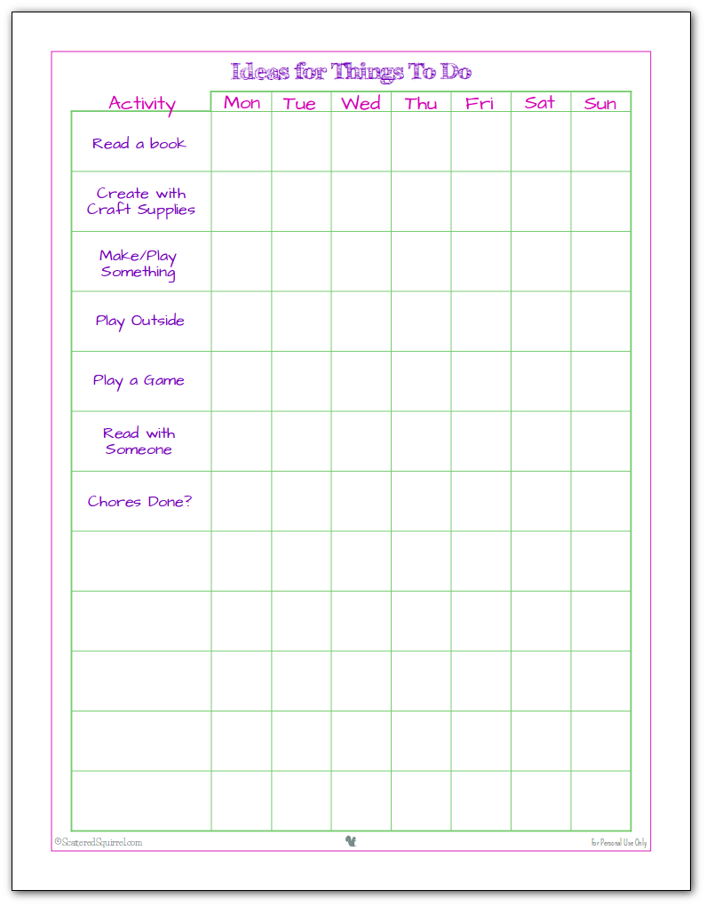 Keeping The Kids Busy With Kid Friendly To Do Lists