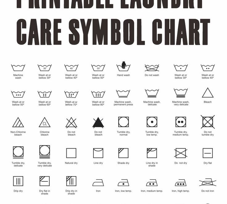 Laundry Care Symbol Chart 10 Free PDF Printables Printablee