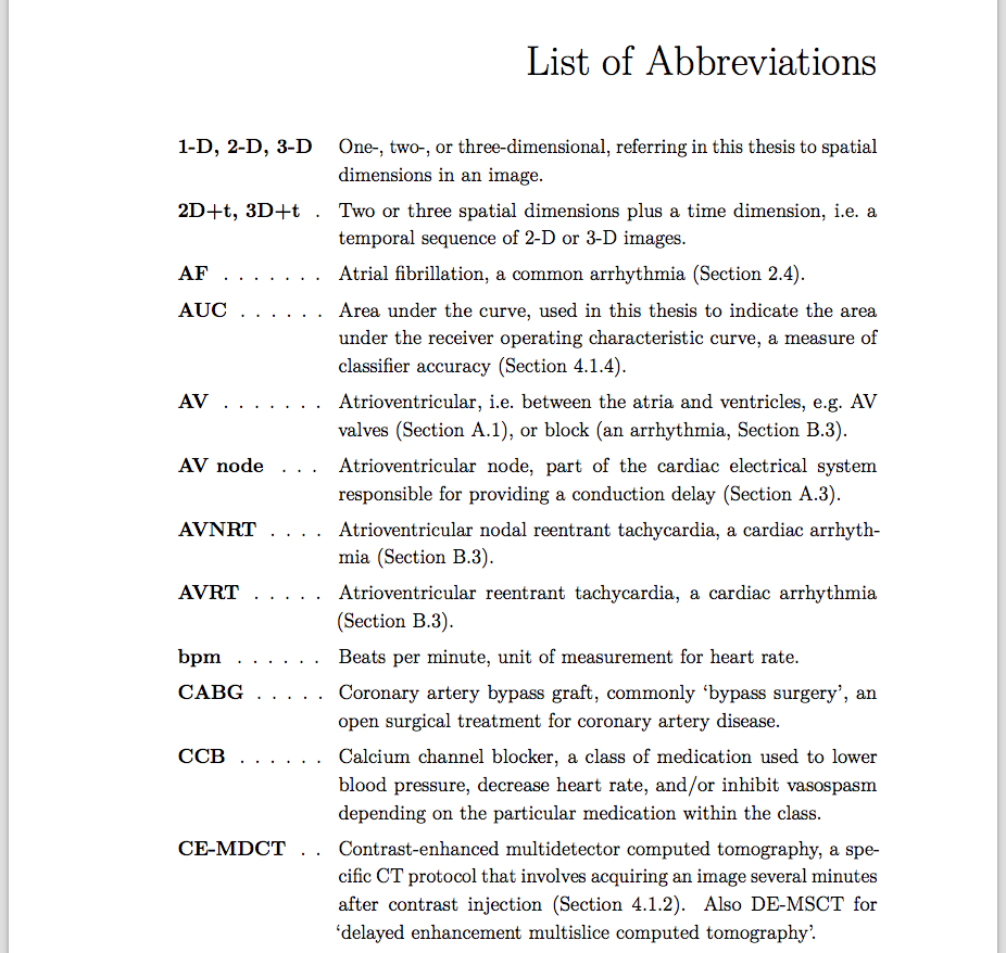 Printable List Of Abreviations