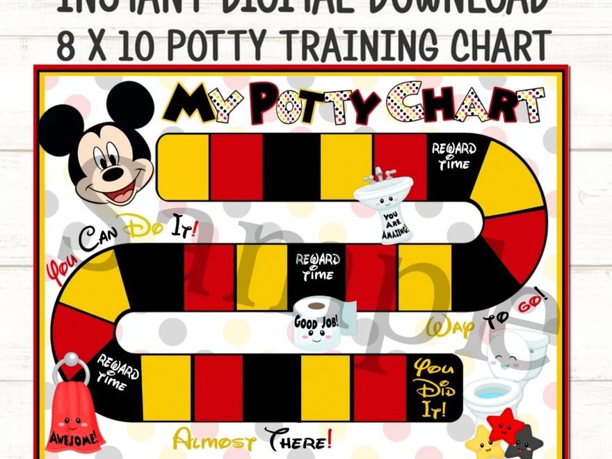 Mickey Mouse Potty Chart Mickey Mouse Potty Training Chart Reward