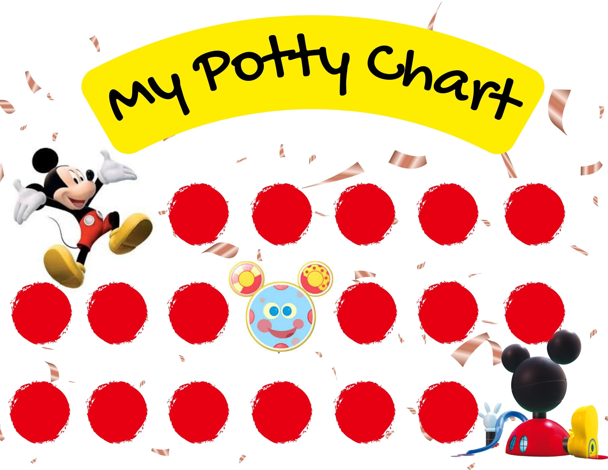 Mickey Potty Chart Mickey Potty Training Chart Potty Training 