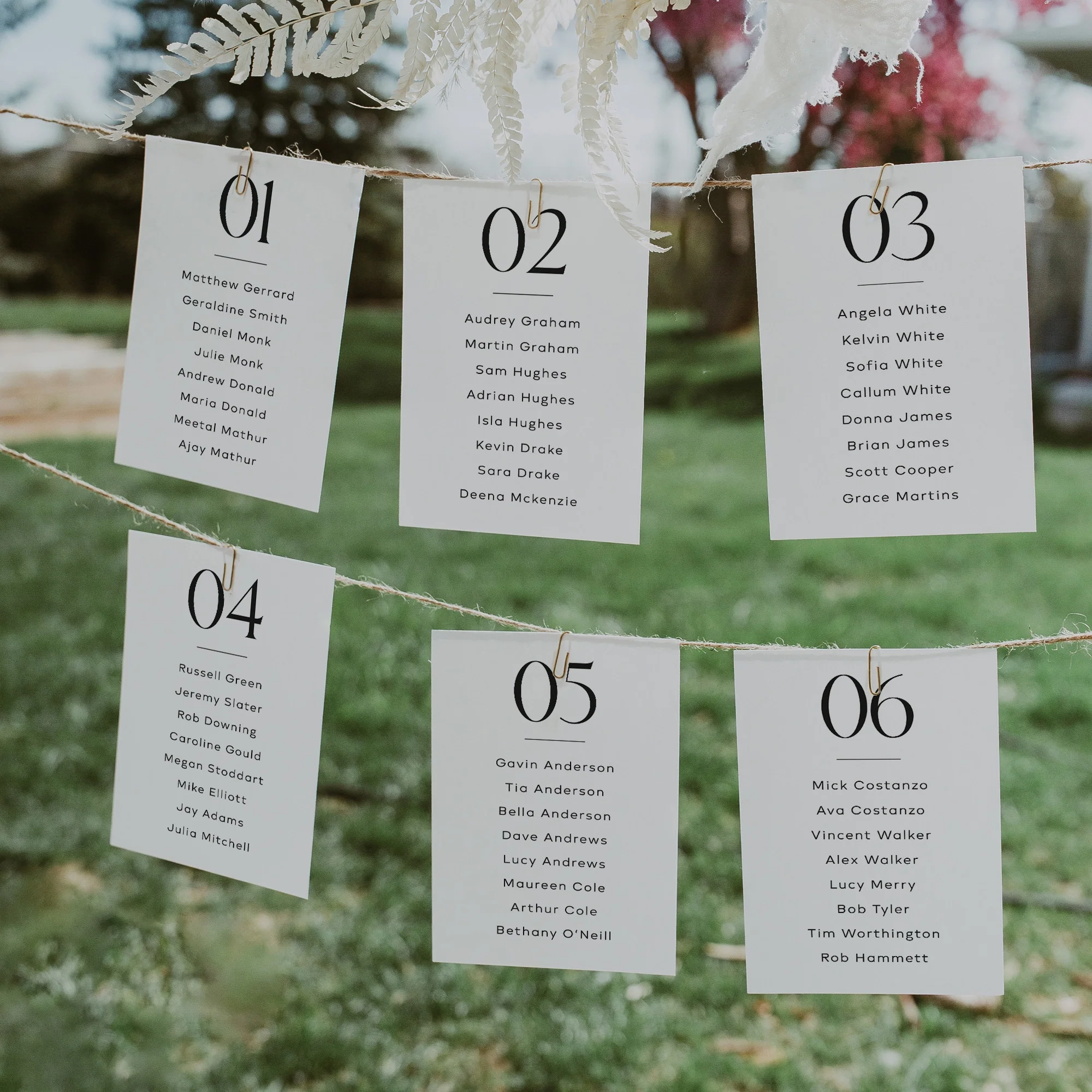 Printable Street Sign Wedding Table Numbers