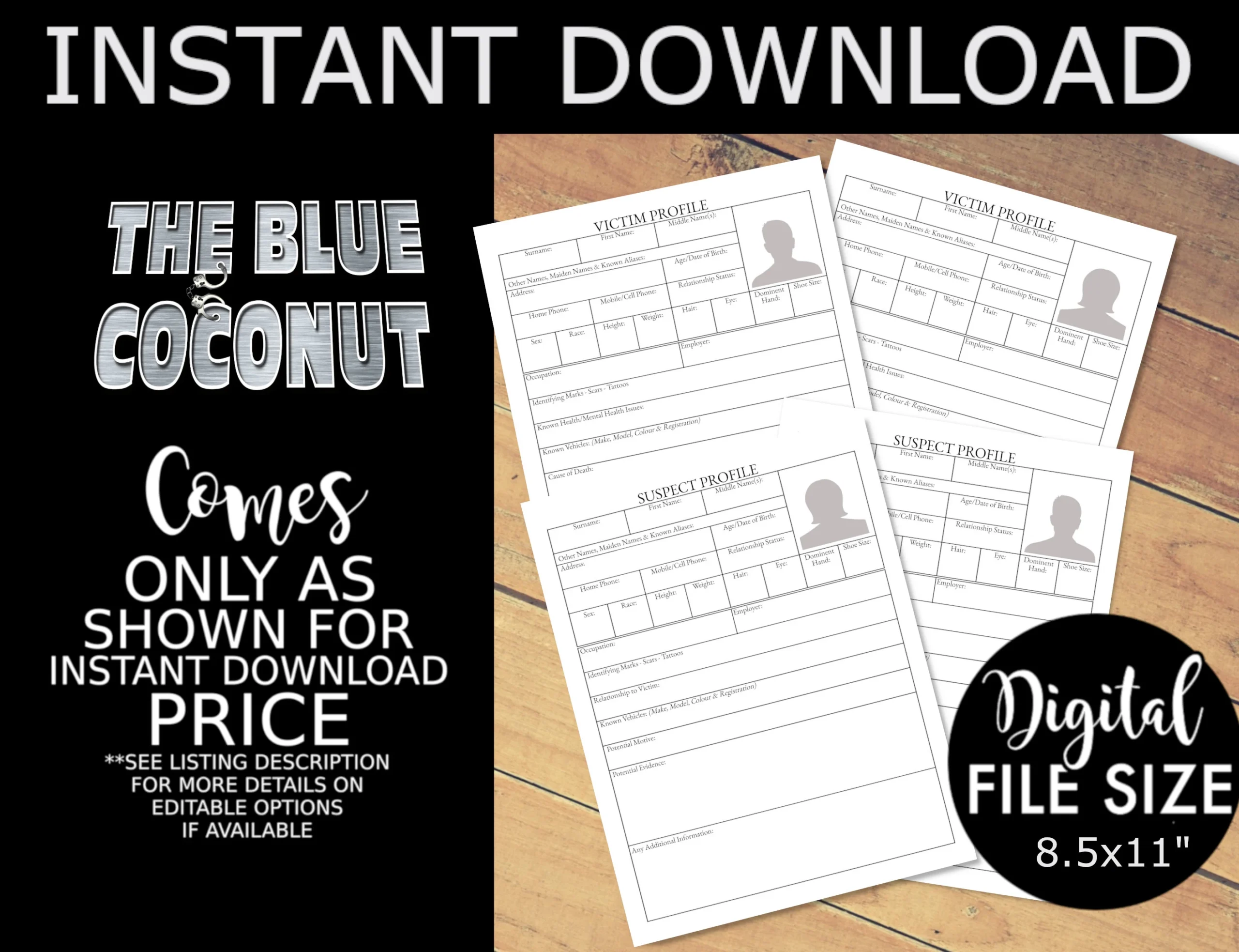 Printable List Of Suspects Printable List Of Suspects