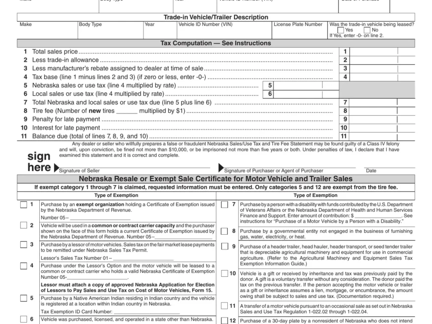 Nebraska Form 6 Fill Out Printable PDF Forms Online