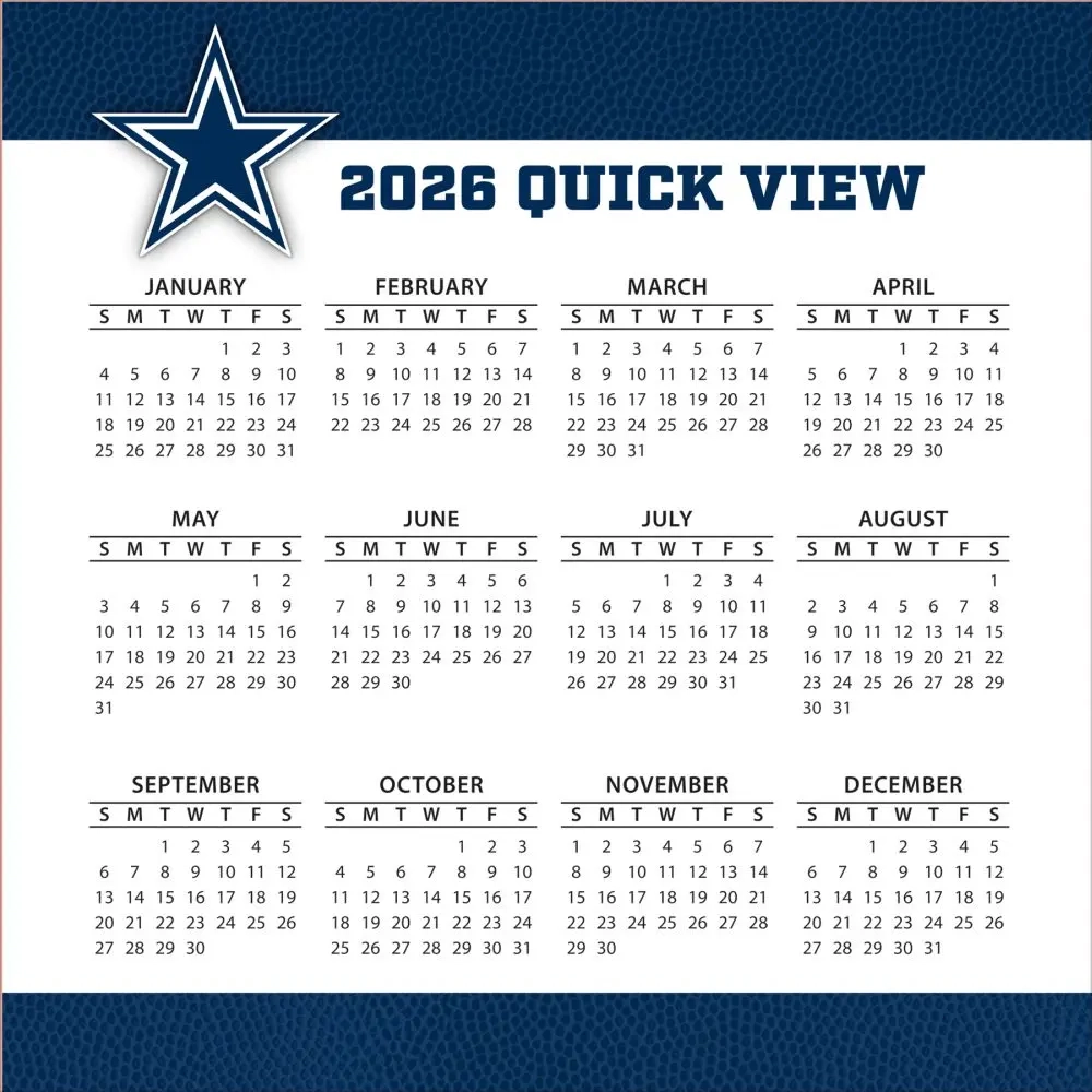 Printable Nfl Schedule 2026 Cowboys