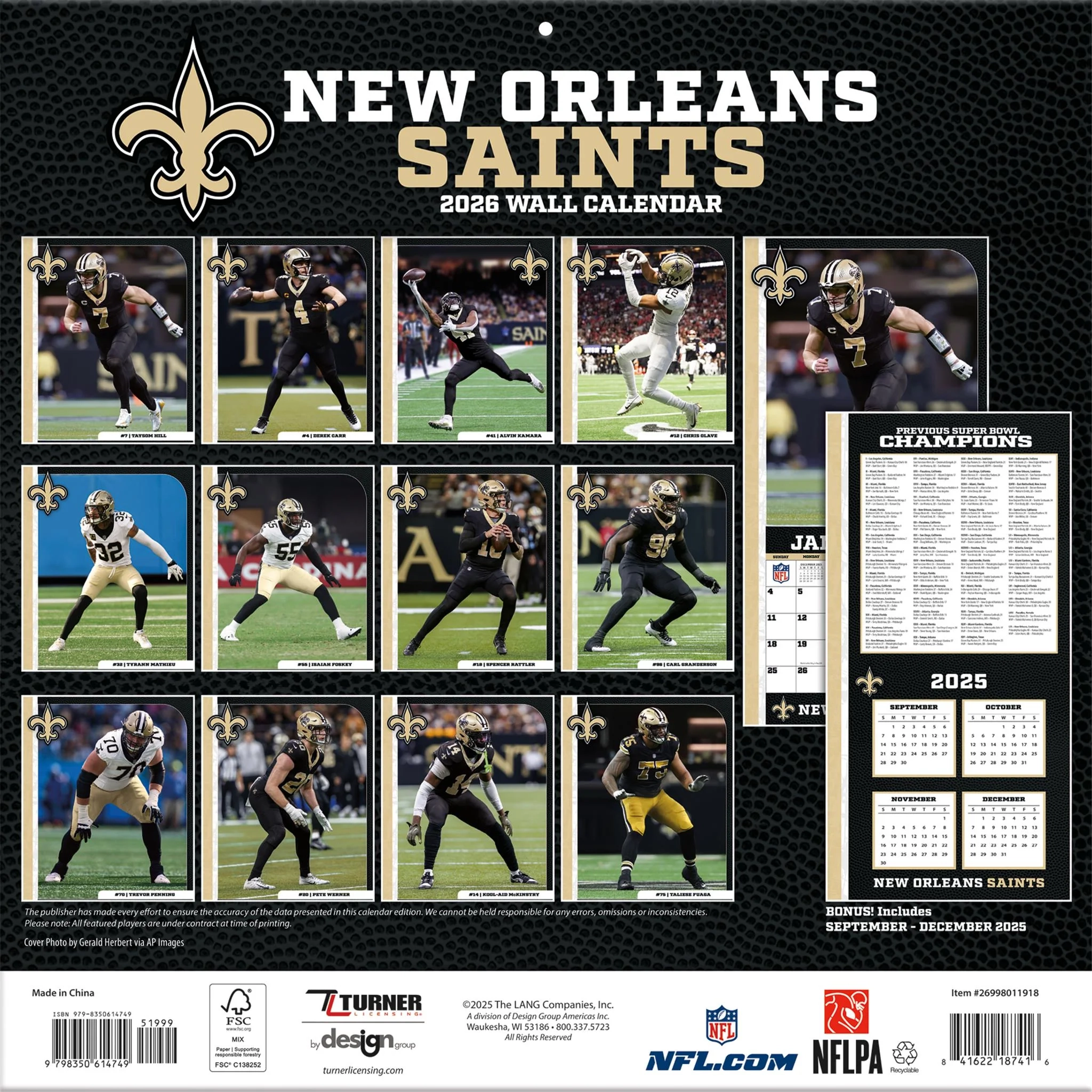 Saints 2026 Schedule Printable