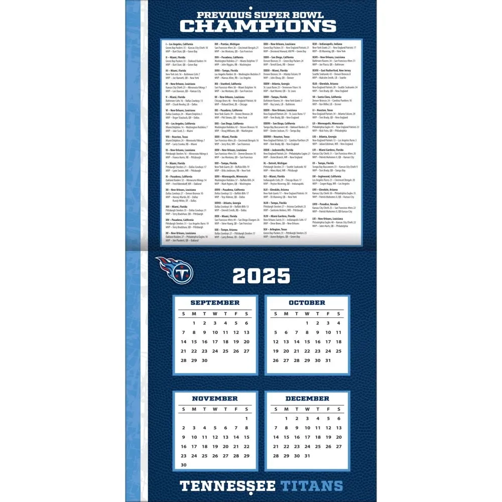 Tennessee Titans 2026 Schedule Printable